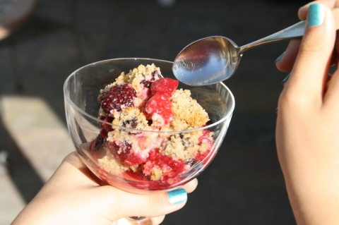 Quick Fresh Berry Streusel