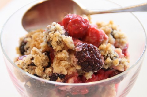 Quick Fresh Berry Streusel on Shockingly Delicious