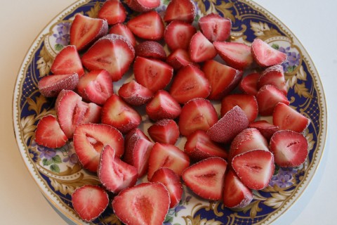 5-Minute Strawberry Sherbet in the Food Processor