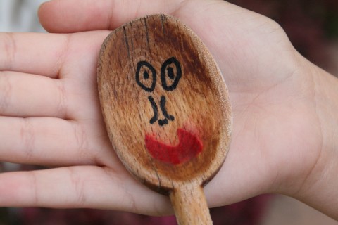 Wooden spoon having some fun!