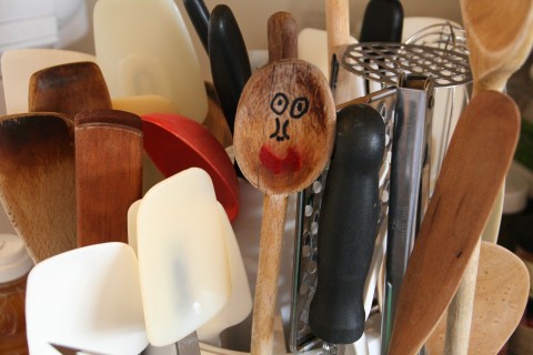 Wooden spoon among friends