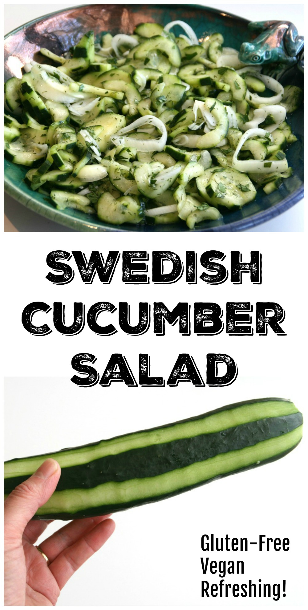 Easy Swedish Cucumber Salad on ShockinglyDelicious.com