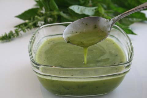 Basil-Honey Dressing on Shockingly Delicious