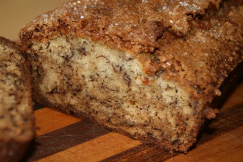 Old School Sour Cream Banana Bread on Shockingly Delicious