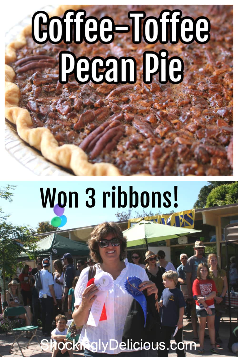 Pie in top photo and ribbon winner in 2nd photo
