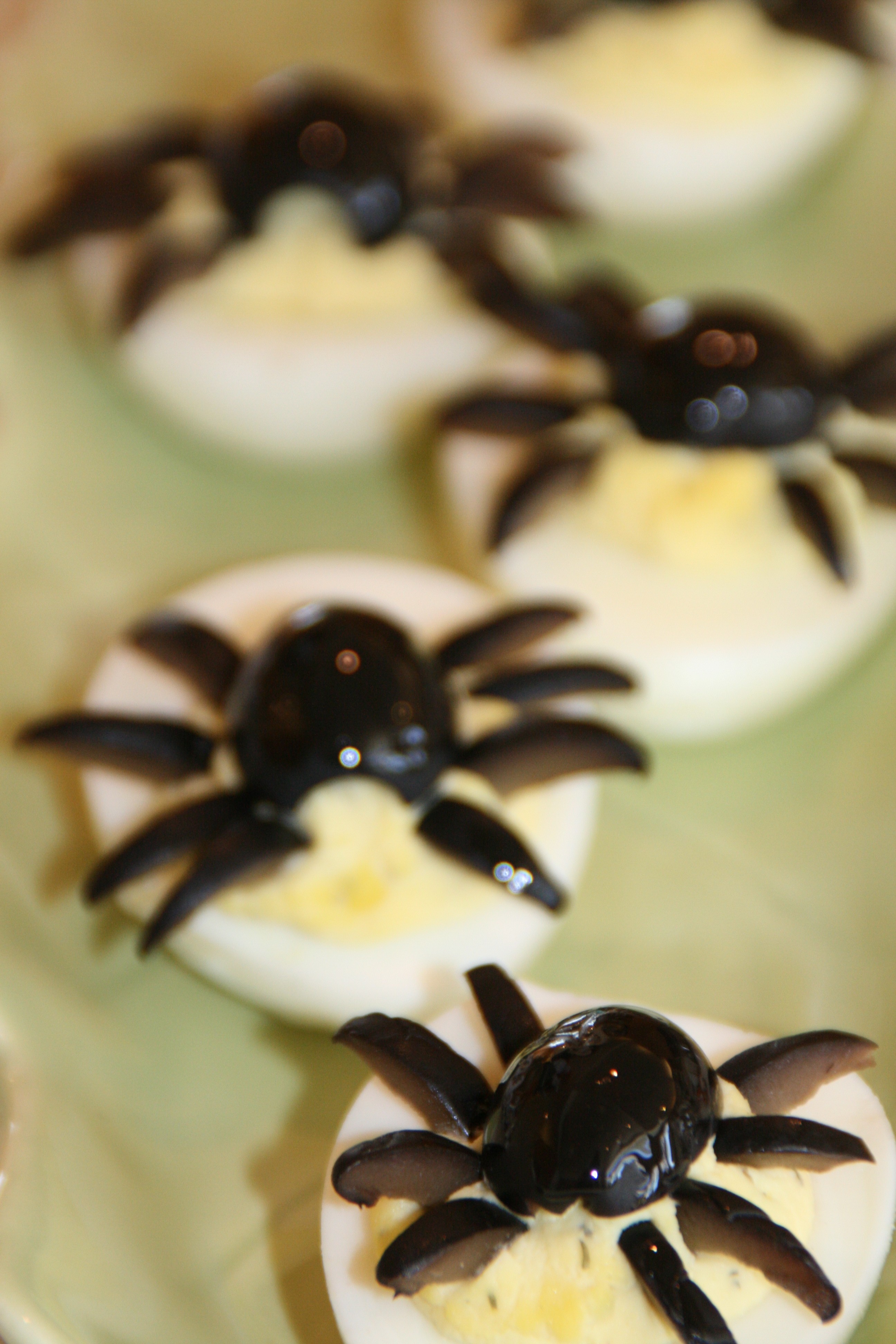 Halloween Deviled Spider Eggs