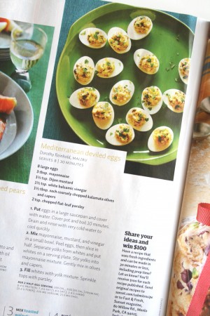 Sunset magazine page 87 Mediterranean Deviled Eggs