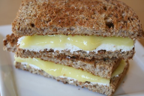 Lemon Cheesecake Breakfast Sandwich on Shockingly Delicious