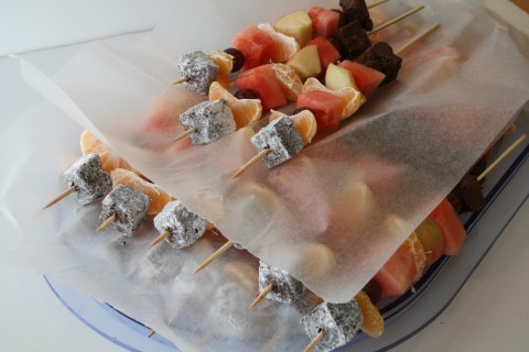 Fruit Kebabs from Shockinglydelicious.com