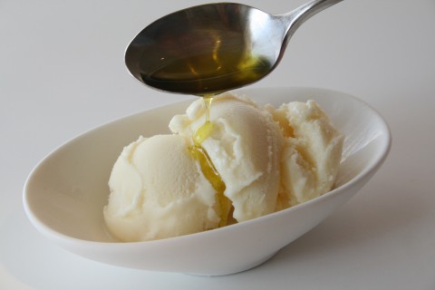 Vanilla Ice Cream with Olive Oil and Sea Salt on Shockingly Delicious