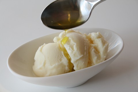 Vanilla Ice Cream with Olive Oil and Sea Salt from Shockinglydelicous