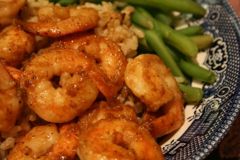 Closeup on shrimp Weeknight Skillet Shrimp from Shockinglydelicious.com