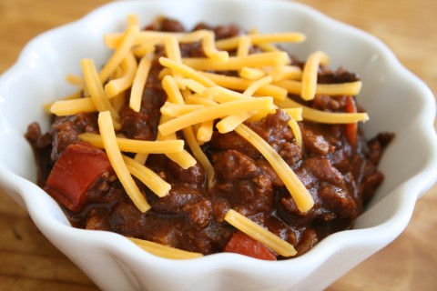 Mom's Spicy Chili for All Ages | Deeply flavored chili without being too spicy | ShockinglyDelicious.com