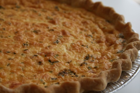 Smoked Salmon with Caramelized Onion Quiche on Shockingly Delicious