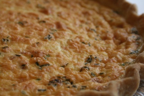 Smoked Salmon with Caramelized Onion Quiche from Shockinglydelicious.com