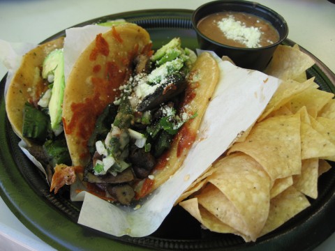 Rubios Portobello Poblano Grilled Gourmet Taco on Shockingly Delicious