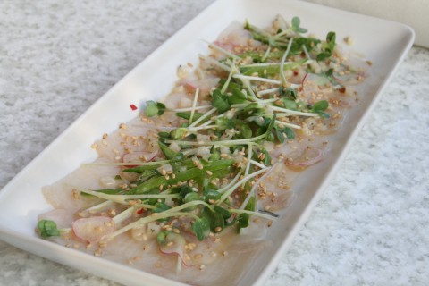 Hamachi with Radish and Sprouts from True Food Kitchen