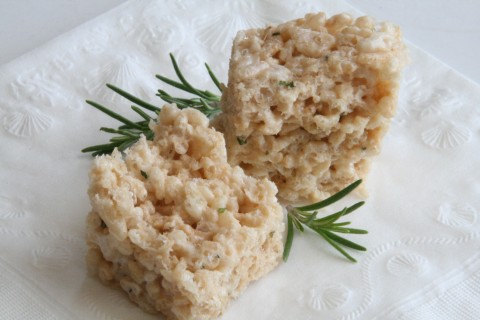 Rosemary Rice Krispy Treats | ShockinglyDelicious.com