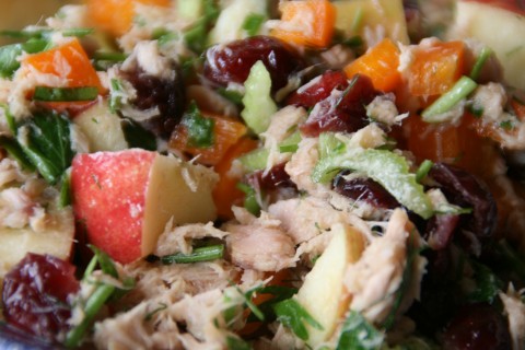 Impromptu Cran-Apple Tuna Salad with Fresh Herbs