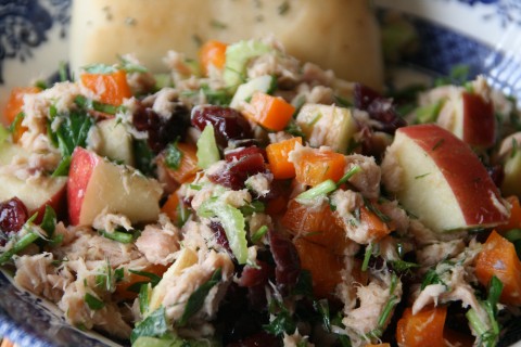 Impromptu Cran-Apple Tuna Salad with Fresh Herbs