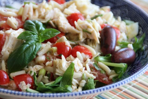 Chicken Orzo Artichoke Salad