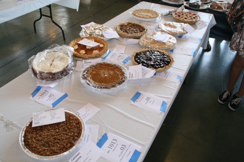 Judging the pie contest at the Orange County Fair July 2011