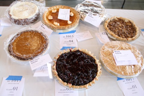 Judging the pie contest at the Orange County Fair July 2011