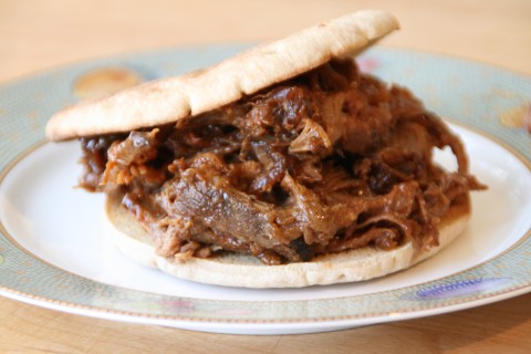 Shredded Beef Brisket in the Crock-Pot on Shockinglydelicious.com