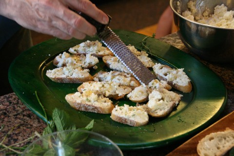 Crostini with Fresh Ricotta for Trufflepalooza