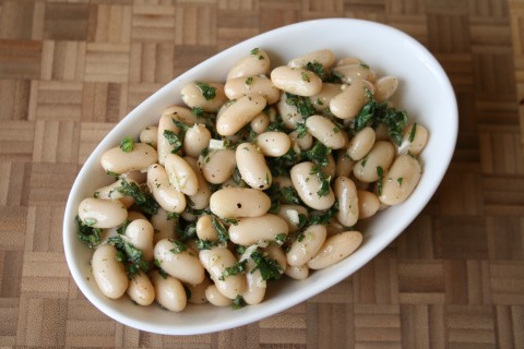 Cannellini Beans with Garlic, Olive Oil and Oregano