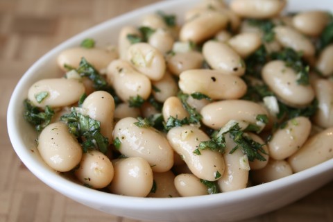 Cannellini Beans with Garlic, Olive Oil and Oregano