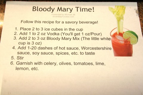 Bloody Mary Bar instructions