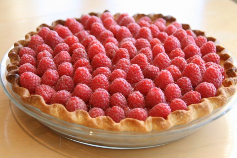 Fresh Raspberry Pie on Shockingly Delicious