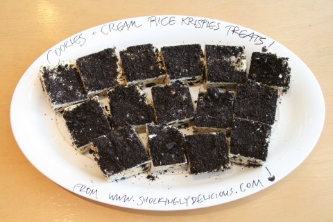 Cookies and Cream Rice Krispies Treats