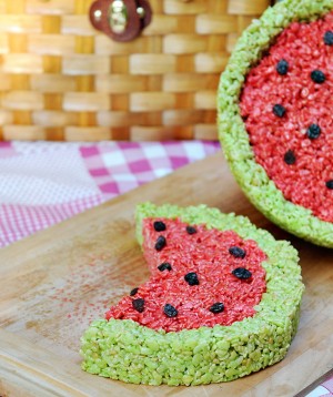 Rice Krispies watermelon from Dine and Dish