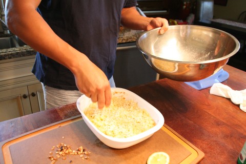 Potato chips onto the mac `n cheese