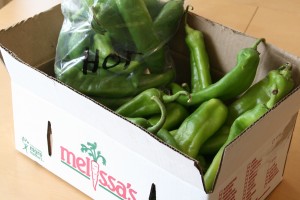 Hatch chiles from Melissa's World Variety Produce