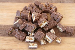 Chopped Snickers Bars