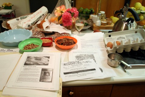 Messy kitchen counter