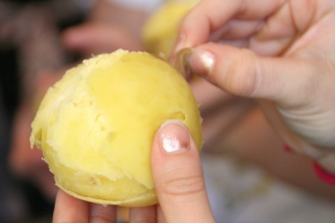 Peeling a potato