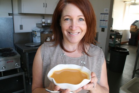 Stacey Harper and her Sweet Potato Soup