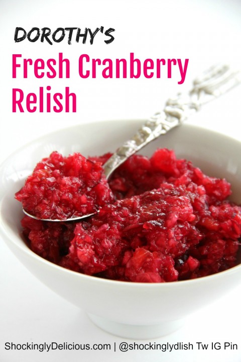 Fresh Cranberry Relish on ShockinglyDelicious.com