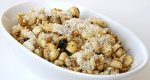 Corn with Black Garlic and Parmesan on ShockinglyDelicious.com