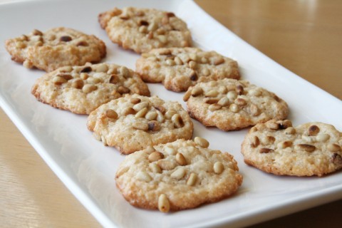 Platter of pignoli cookies