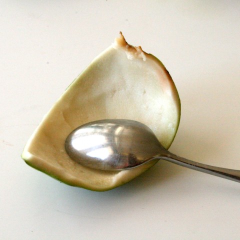 Cherimoya fruit eaten