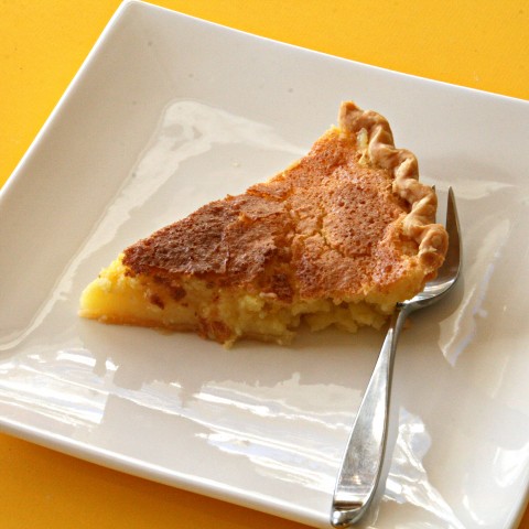 Meyer Lemon Chess Pie on Shockingly Delicious
