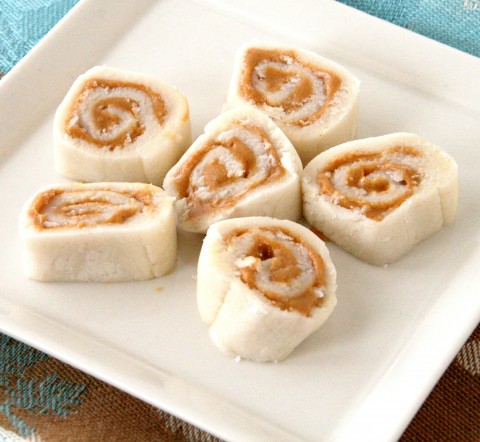 Potato Peanut Butter Pinwheels