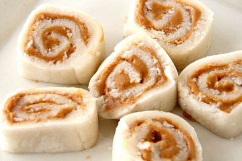 Potato Peanut Butter Pinwheels