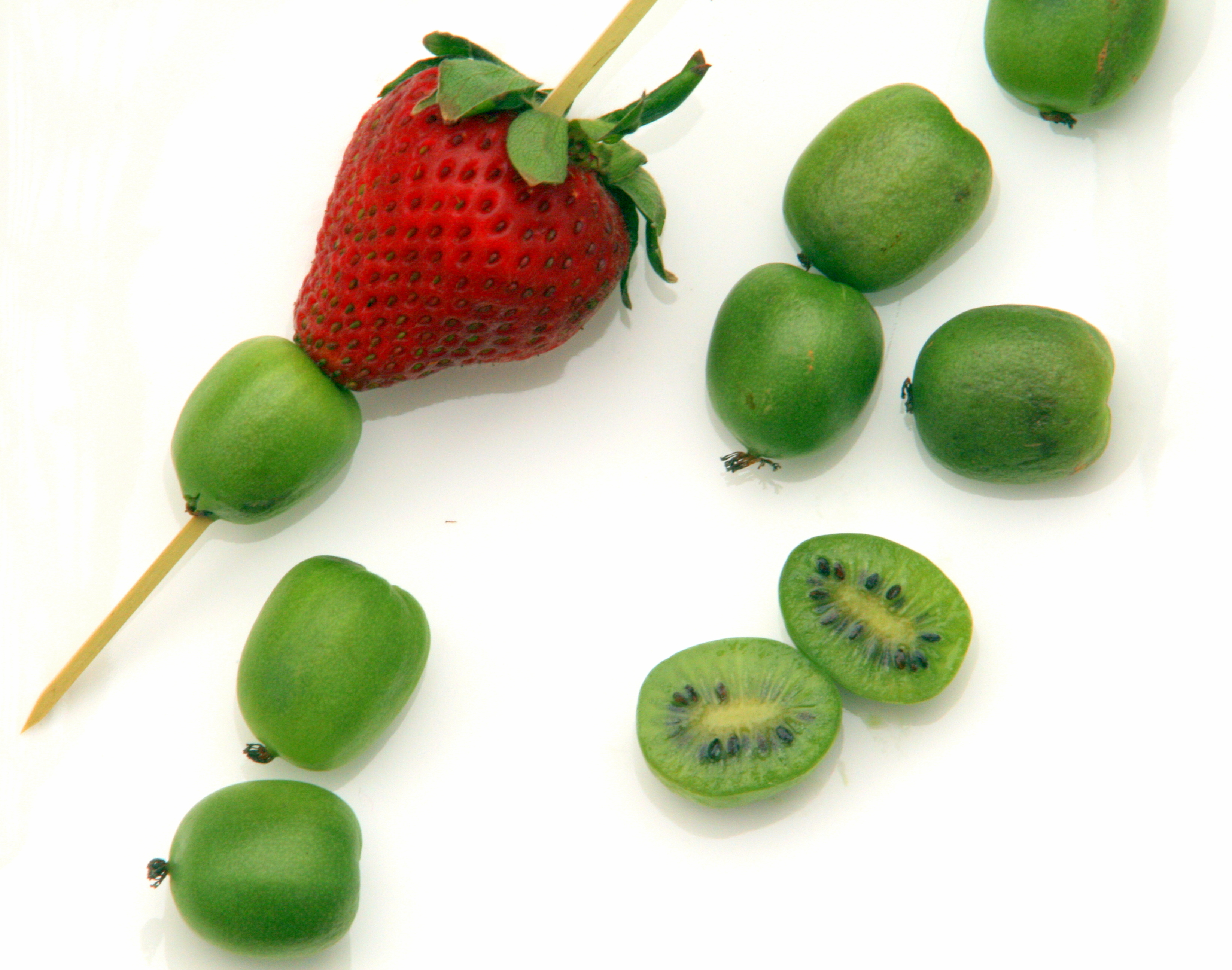 Baby Kiwi or Kiwi Berries Tiny kiwi are the fruit of the