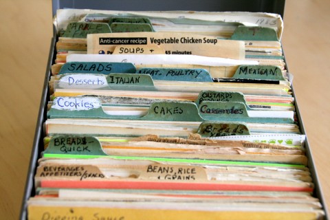 Helen Reinhold's recipe box